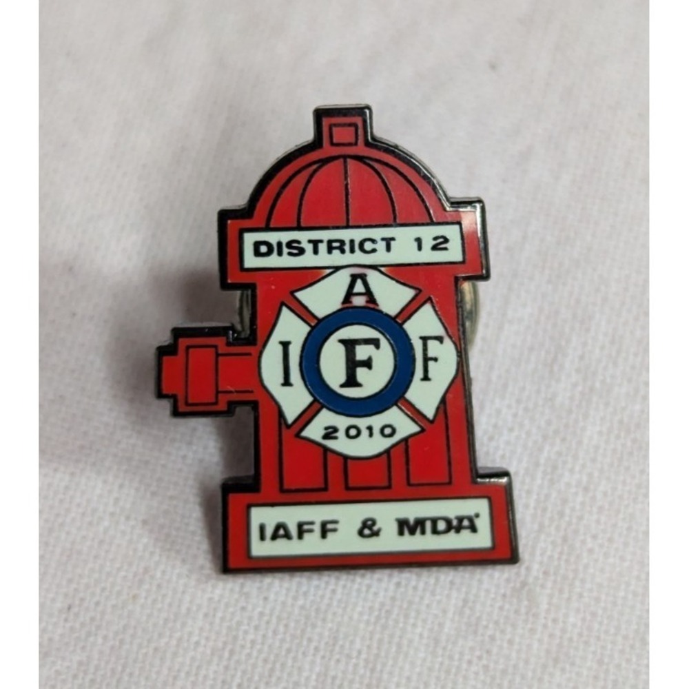 2010 IAFF & MDA District 12 firefighters fire department hydrant pin